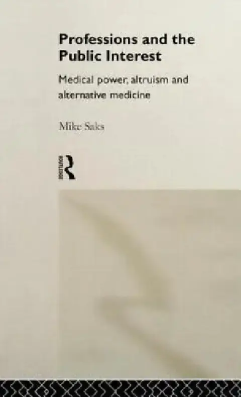 Cover of Professions and the Public Interest