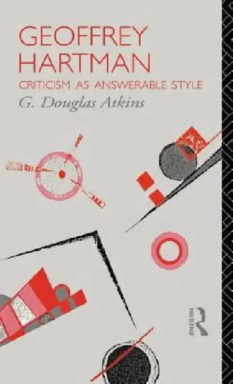 Cover of Geoffrey Hartman