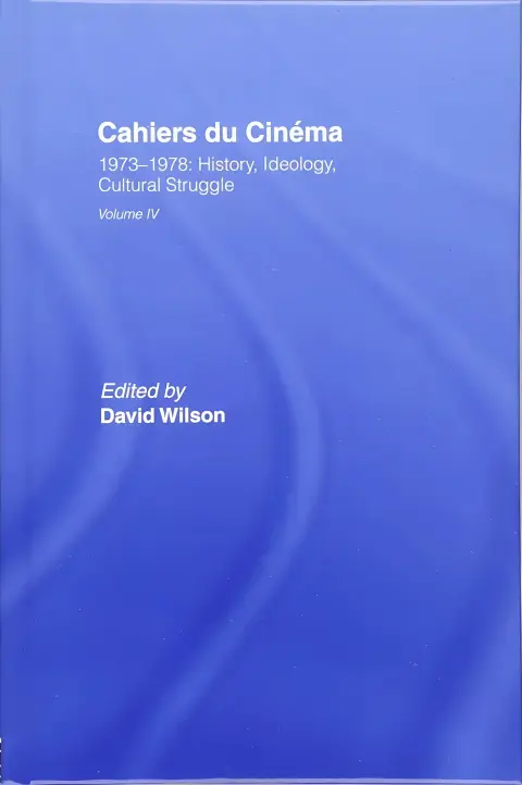 Cover of Cahiers du Cinema - Volume 4
