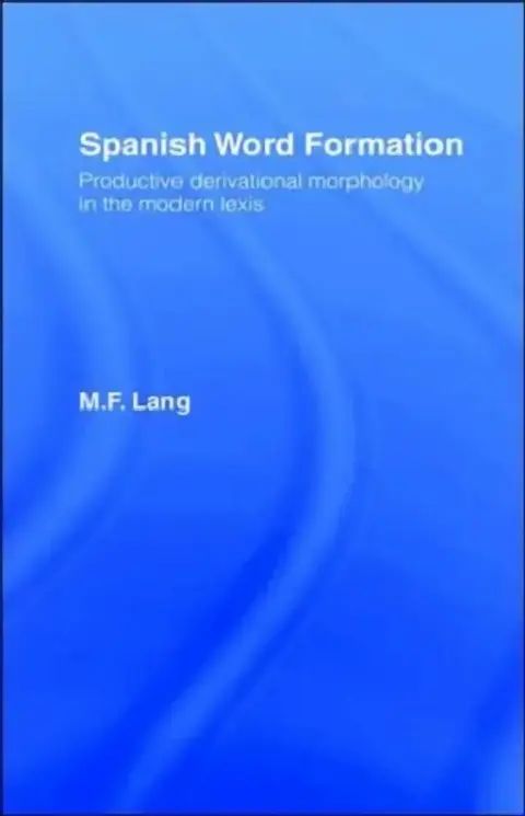 Cover of Spanish Word Formation