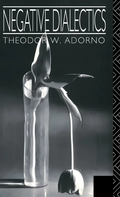 Cover of Negative Dialectics