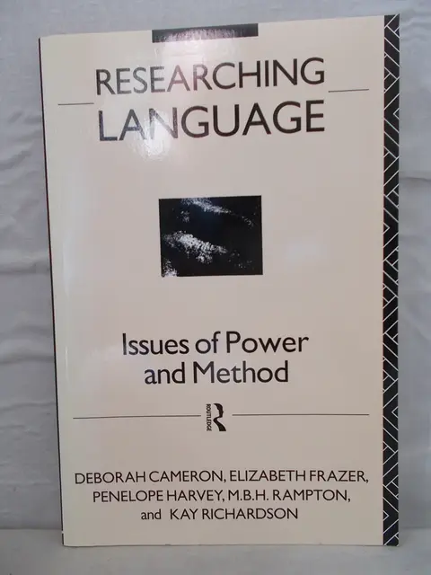 Cover of Researching Language