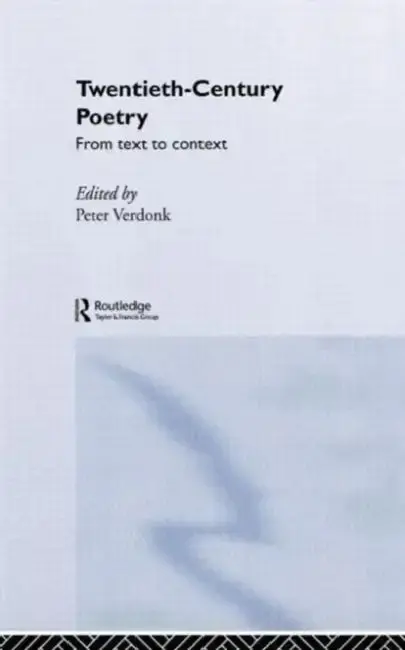 Cover of Twentieth-Century Poetry