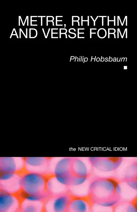 Cover of Metre, Rhythm and Verse Form