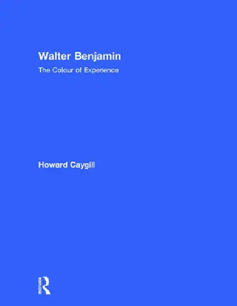 Cover of Walter Benjamin