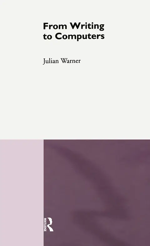 Cover of From Writing to Computers