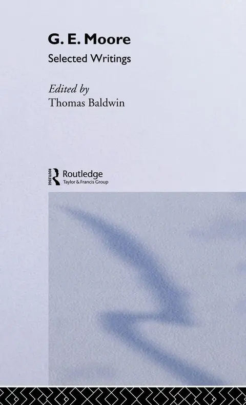 Cover of G.E. Moore
