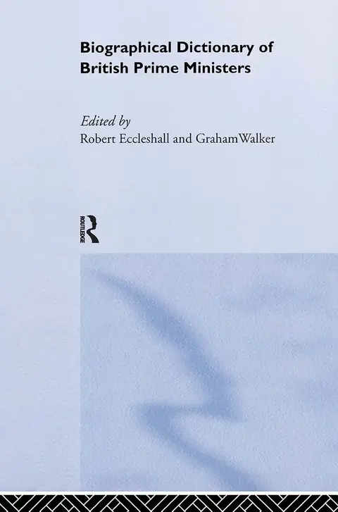 Cover of Biographical Dictionary of British Prime Ministers