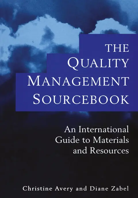 Cover of The Quality Management Sourcebook