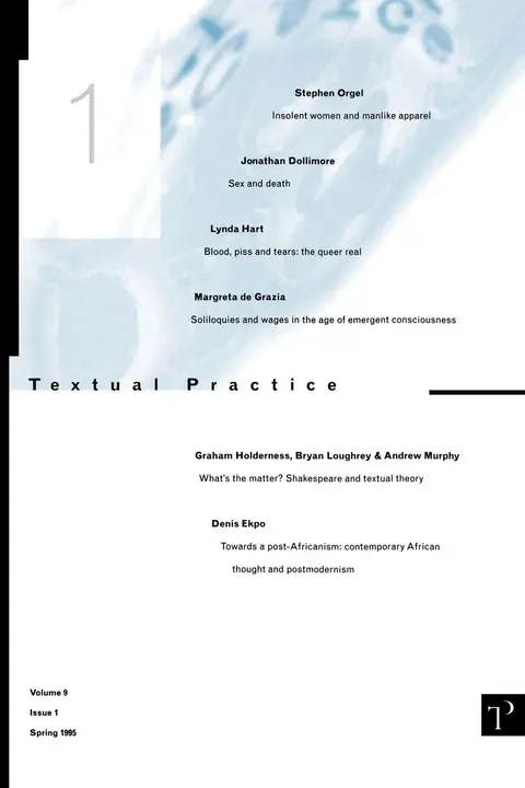 Cover of Textual Practice