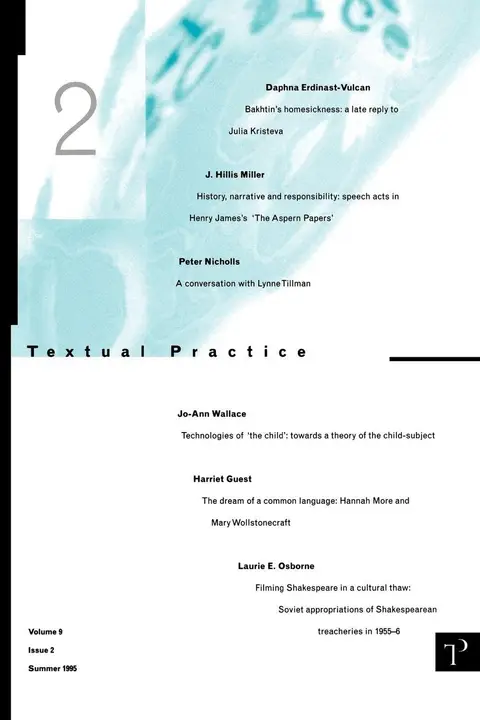 Cover of Textual Practice