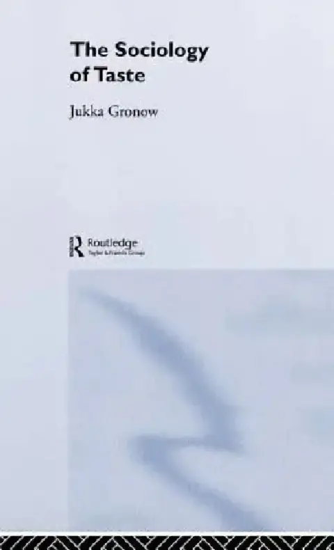 Cover of The Sociology Of Taste