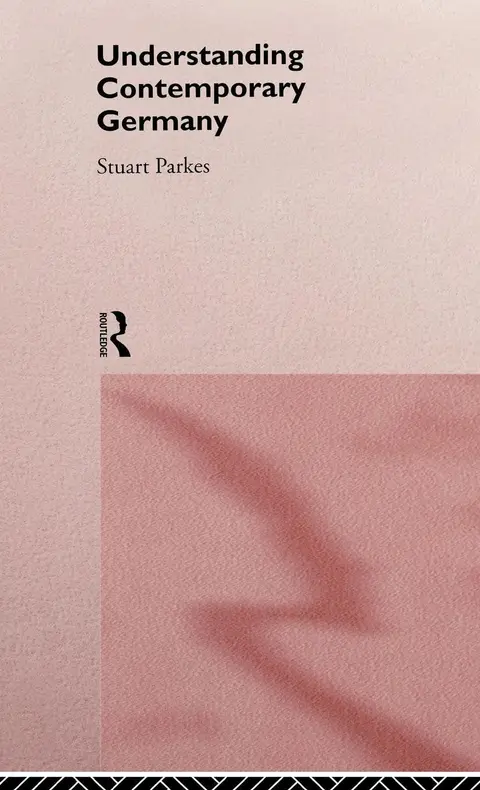 Cover of Understanding Contemporary Germany