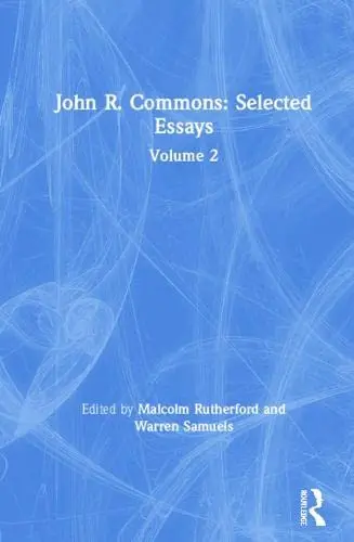 Cover of John R Commons Select Essay V2