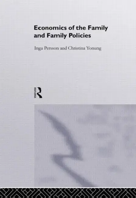 Cover of Economics of the Family and Family Policies