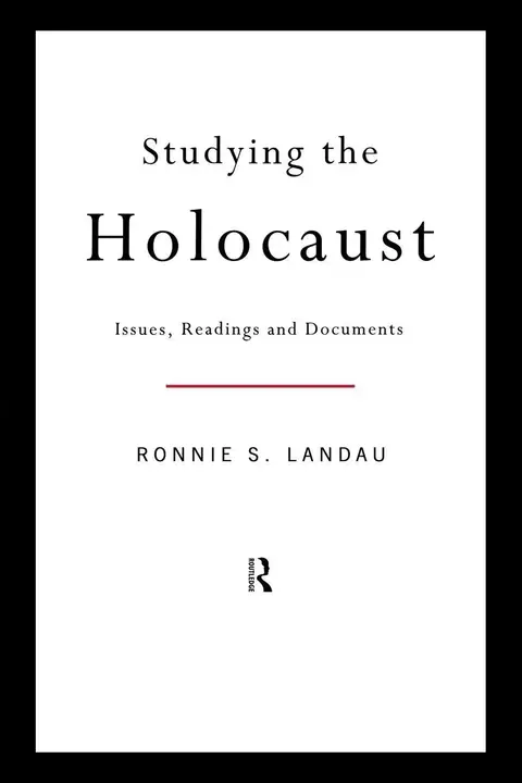 Cover of Studying the Holocaust