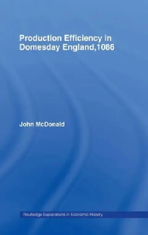 Cover of Production Efficiency in Domesday England, 1086