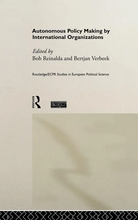 Cover of Autonomous Policy Making by International Organizations