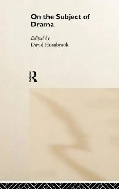 Cover of On the Subject of Drama