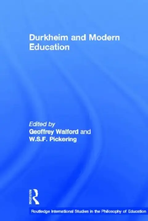 Cover of Durkheim and Modern Education