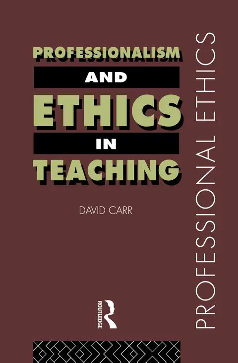 Cover of Professionalism and Ethics in Teaching