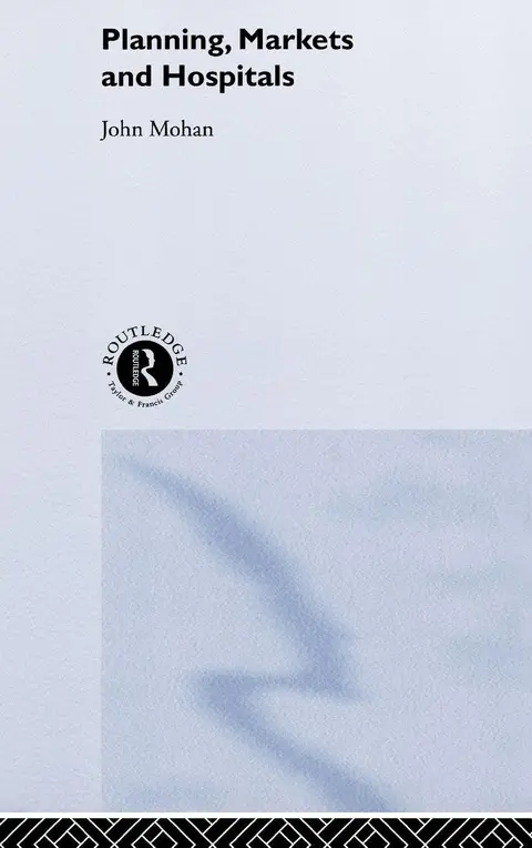 Cover of Planning, Markets and Hospitals