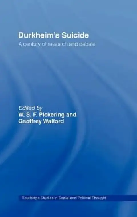 Cover of Durkheim's Suicide