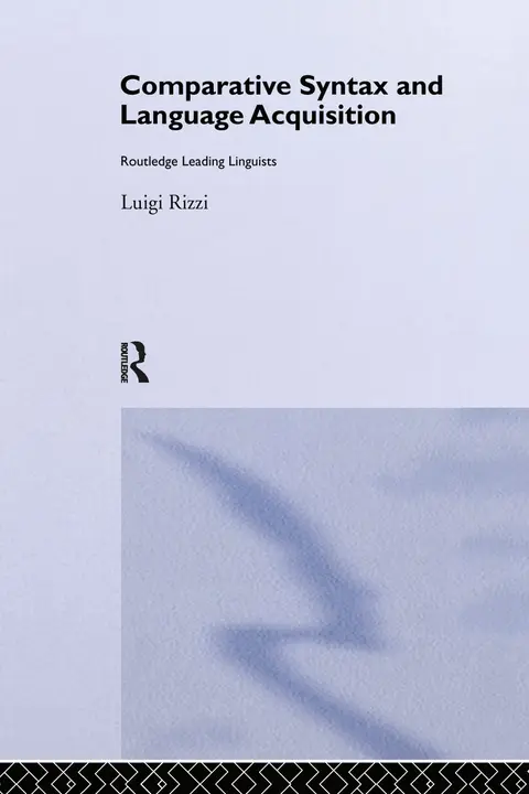 Cover of Comparative Syntax and Language Acquisition