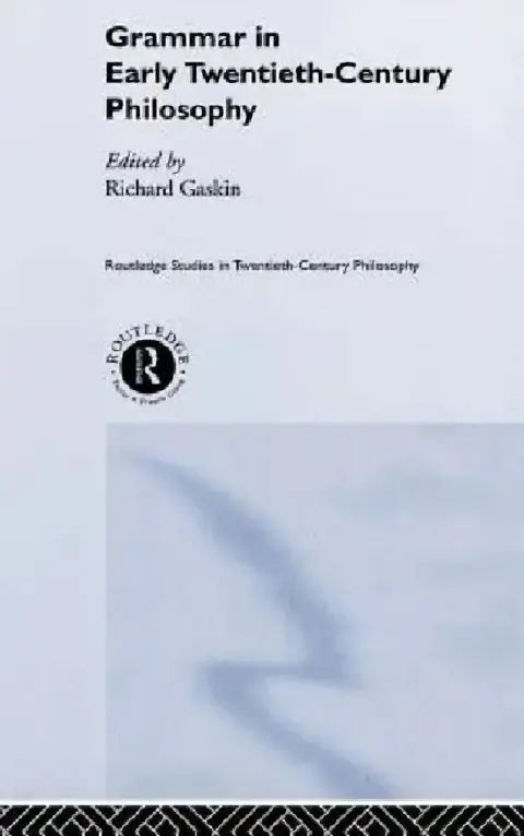 Cover of Grammar in Early Twentieth-Century Philosophy