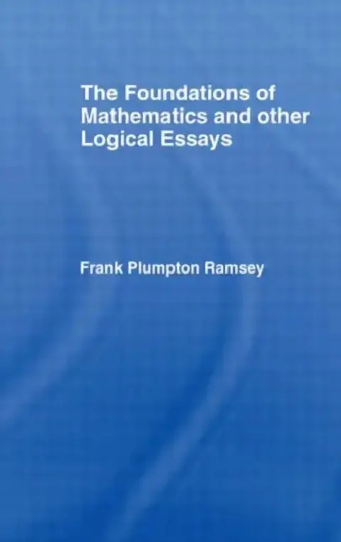 Cover of Foundations of Mathematics and other Logical Essays