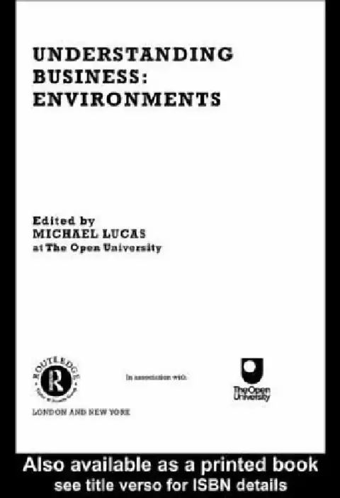 Cover of Understanding Business Environments