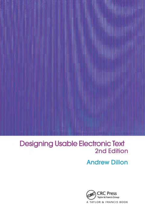 Cover of Designing Usable Electronic Text