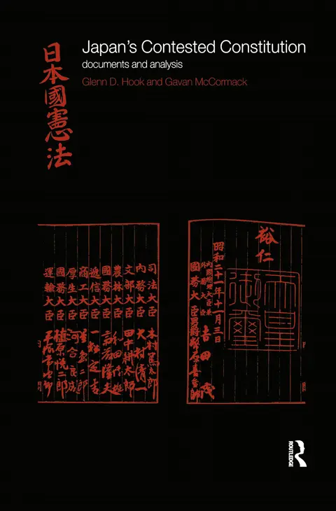 Cover of Japan's Contested Constitution