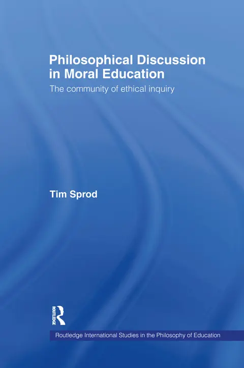 Cover of Philosophical Discussion in Moral Education