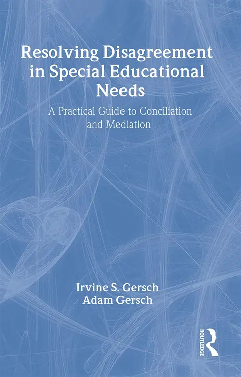 Cover of Resolving Disagreement in Special Educational Needs