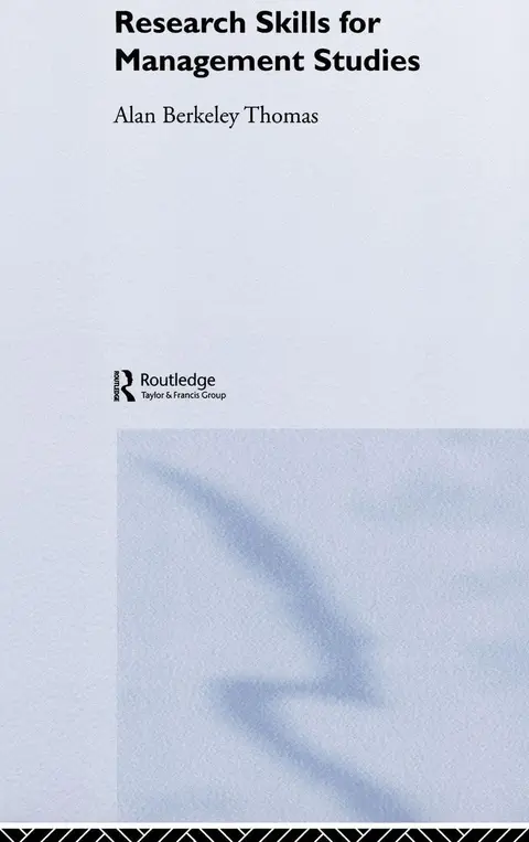 Cover of Research Skills for Management Studies