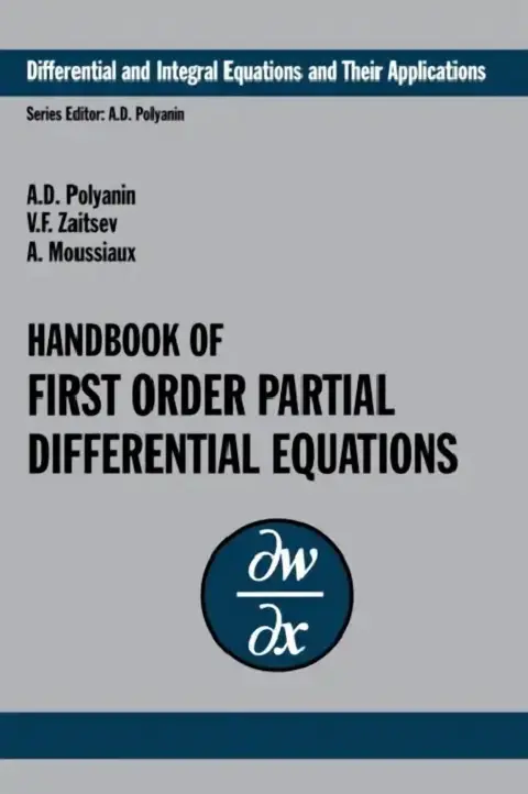 Cover of Handbook of First-Order Partial Differential Equations