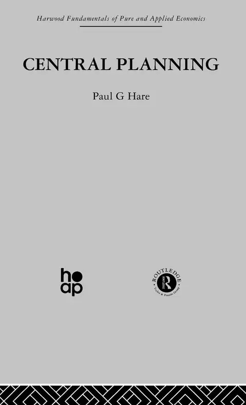 Cover of Central Planning