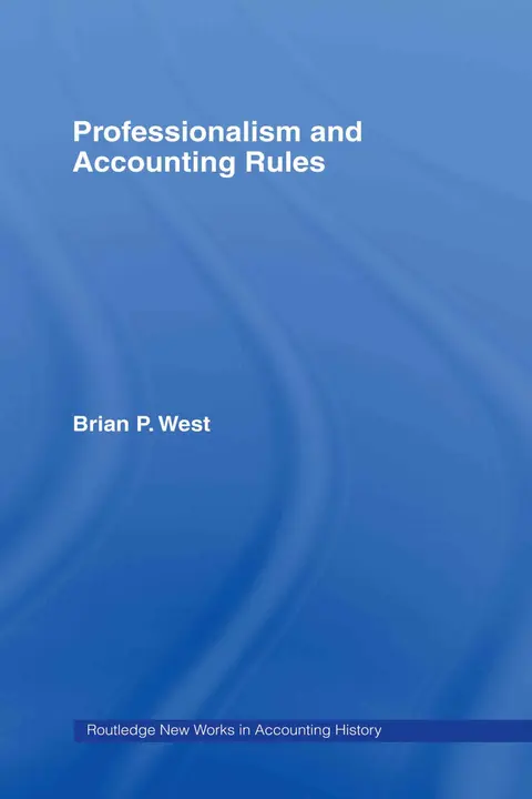 Cover of Professionalism and Accounting Rules
