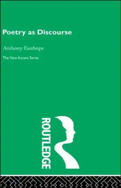 Cover of Poetry as Discourse