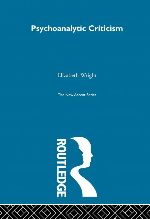 Cover of Psychoanalytic Criticism