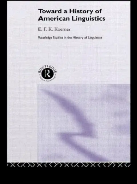 Cover of Toward a History of American Linguistics