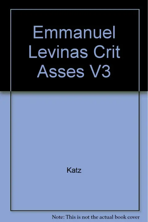 Cover of Emmanuel Levinas Crit Asses V3