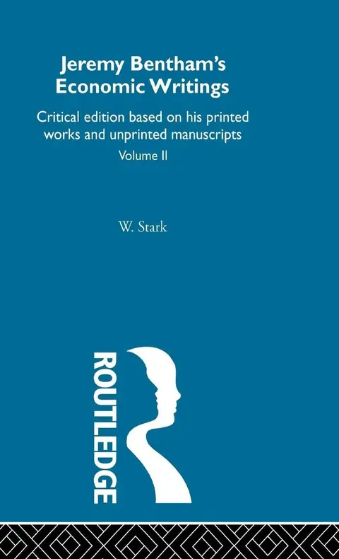 Cover of Jeremy Bentham's Economic Writings (2)