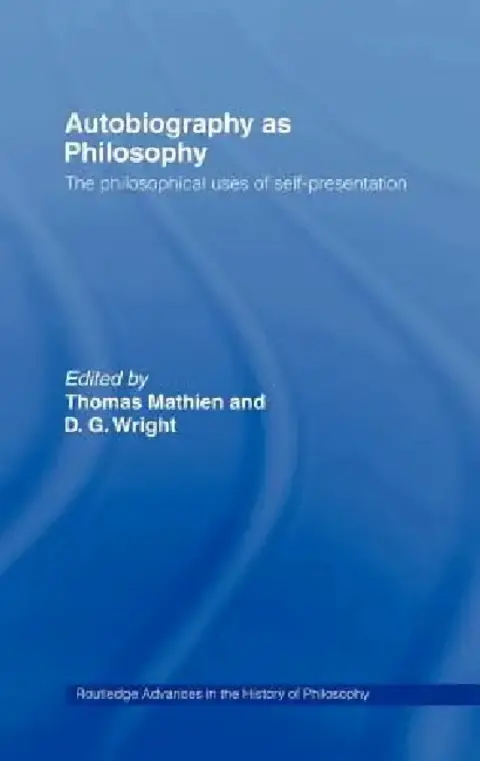 Cover of Autobiography as Philosophy