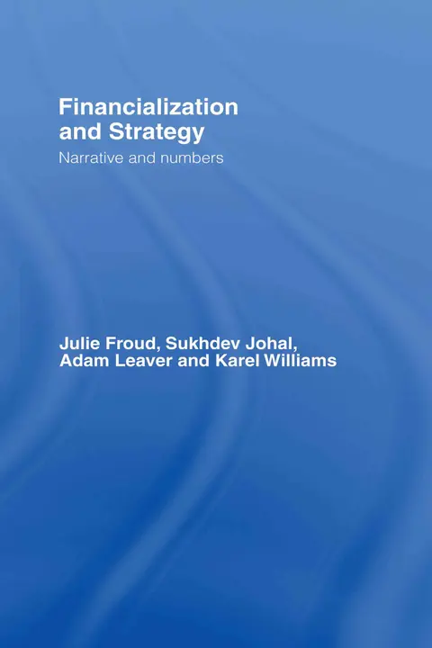 Cover of Financialization and Strategy