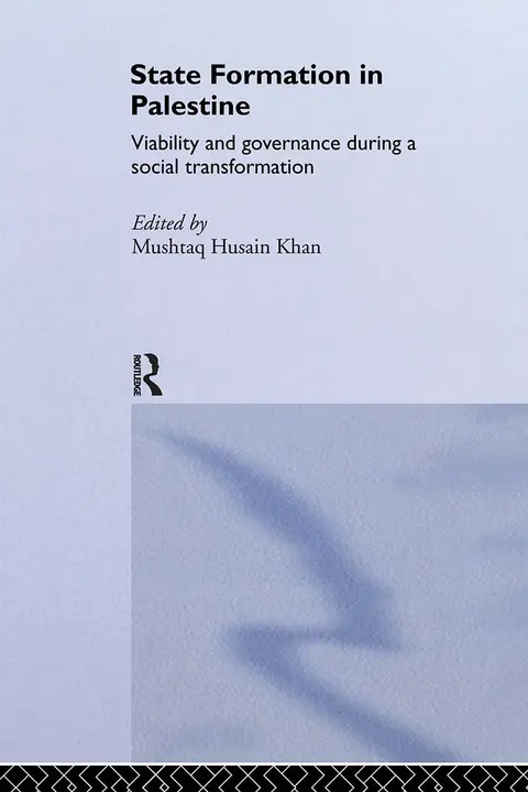 Cover of State Formation in Palestine