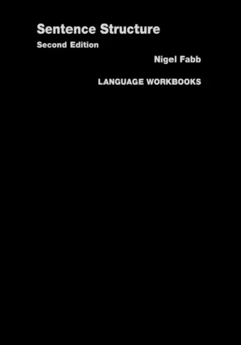 Cover of Sentence Structure