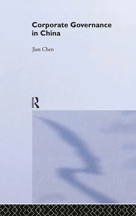 Cover of Corporate Governance in China