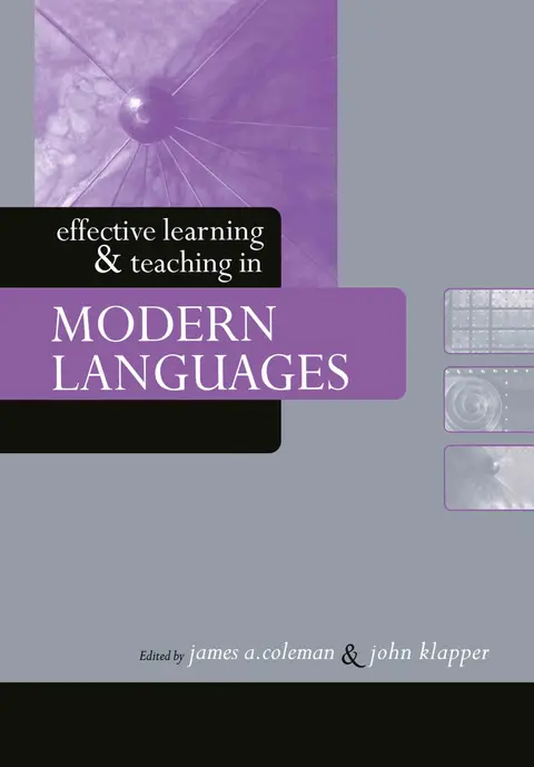 Cover of Effective Learning and Teaching in Modern Languages